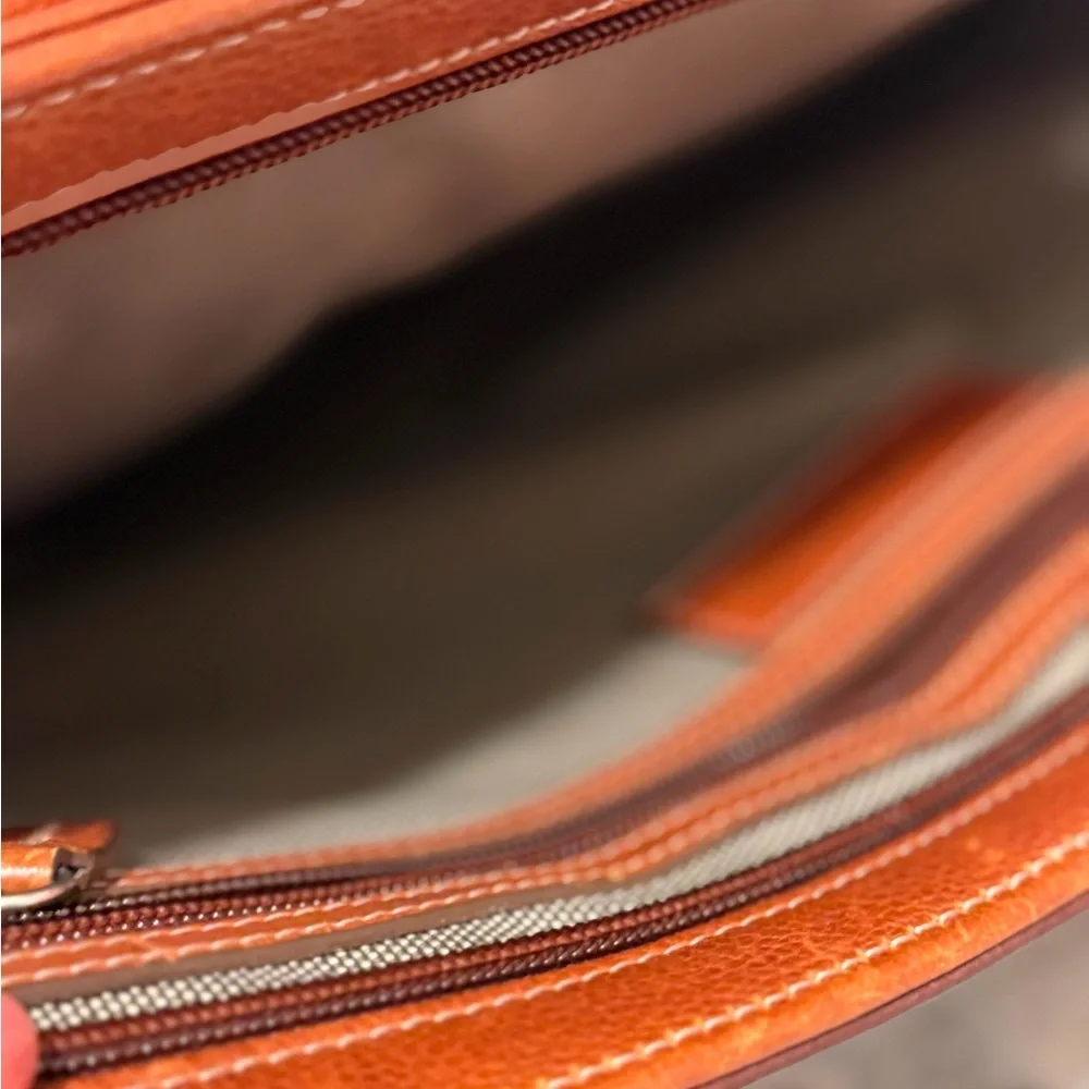 Johnston & Murphy Tan Leather Laptop Bag